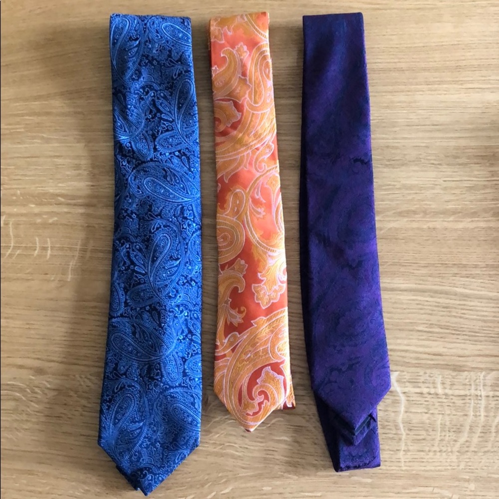Paisley ties, set of three